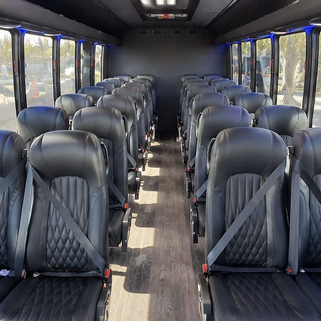 Anaheim anaheim school event bus rental party bus interior