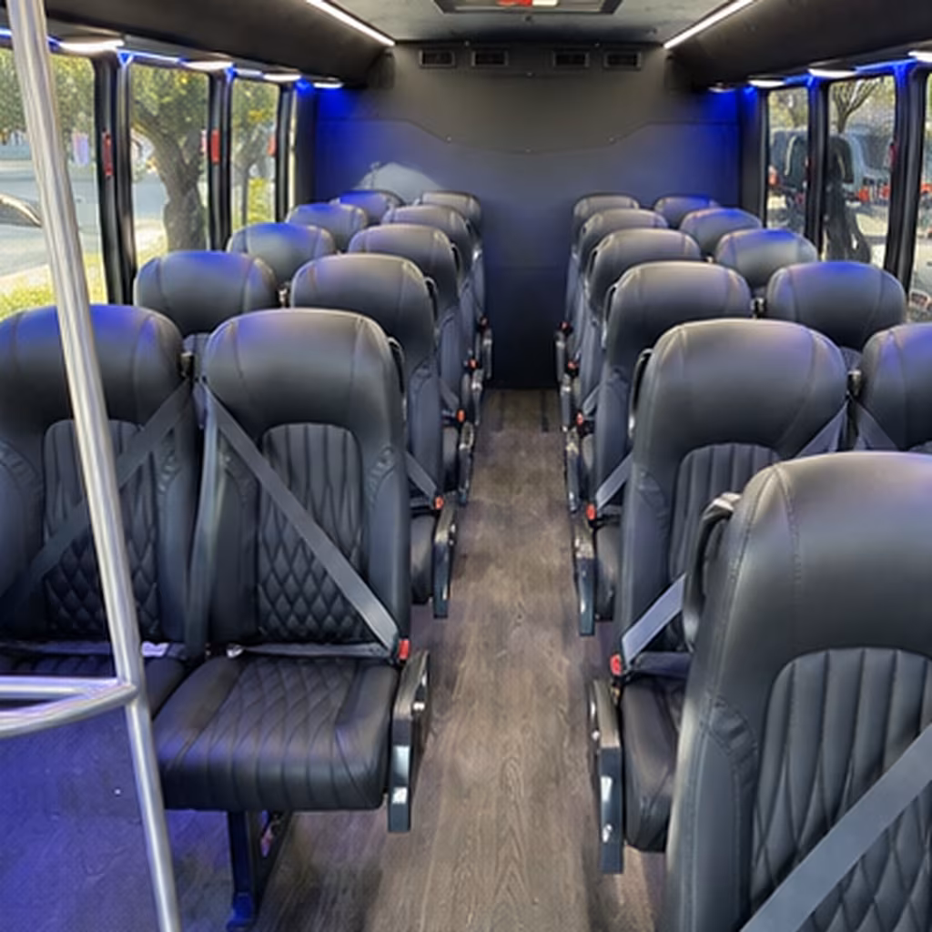 Anaheim anaheim school event bus rental party bus interior