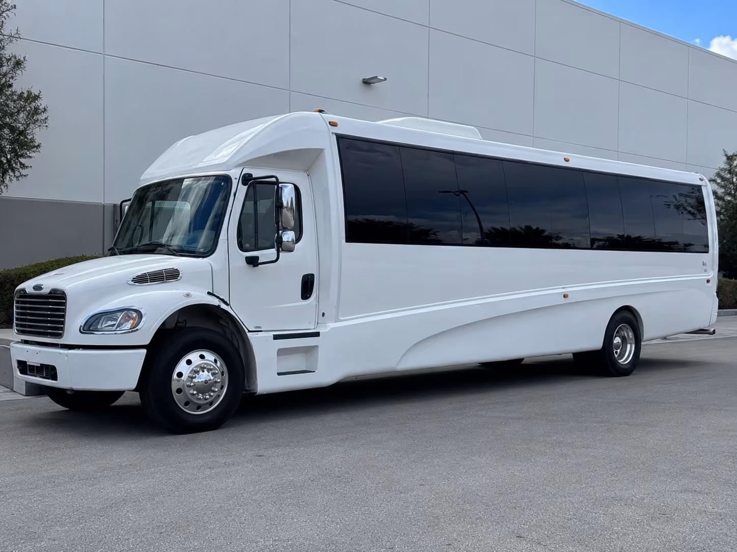 Anaheim anaheim sporting event party bus rental party bus exterior
