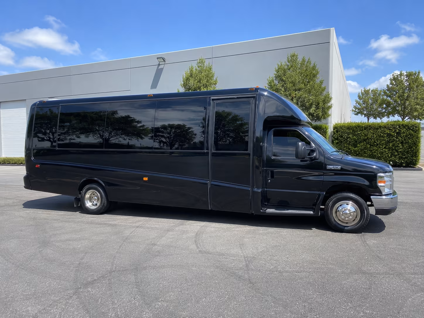 Anaheim anaheim sporting event party bus rental party bus exterior