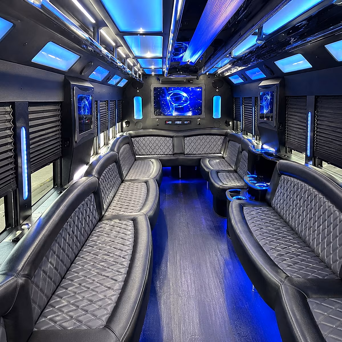 Anaheim anaheim wedding party bus rental party bus interior