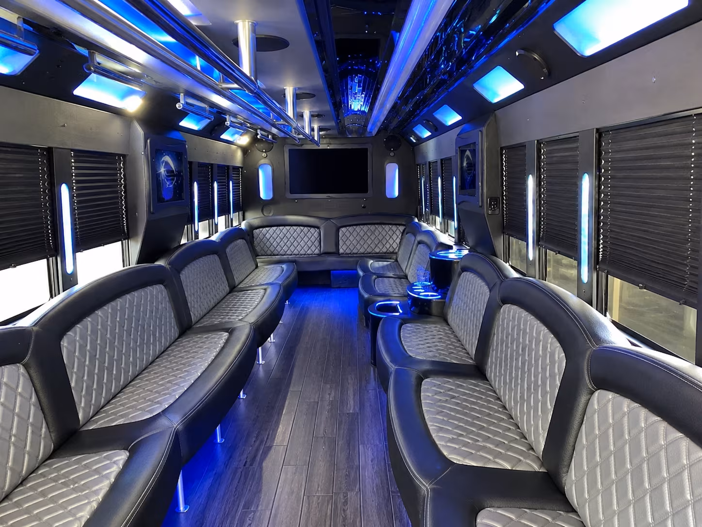 Orange party bus rental