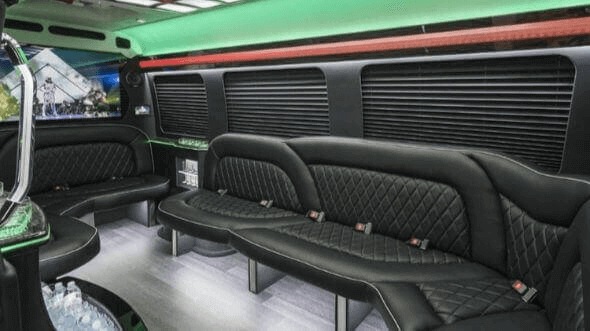 Interior of Anaheim Party Bus Company's 18 Passenger Party Bus in Anaheim