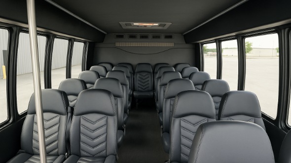 Interior of Charter Bus Company Anaheim's 28 Passenger Minibus in Anaheim