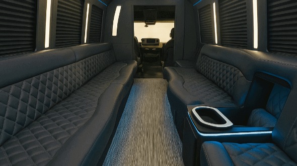 Interior of Anaheim Party Bus Company's 30 Passenger Party Bus in Anaheim