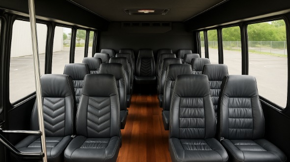 Interior of Charter Bus Company Anaheim's 35 Passenger Minibus in Anaheim