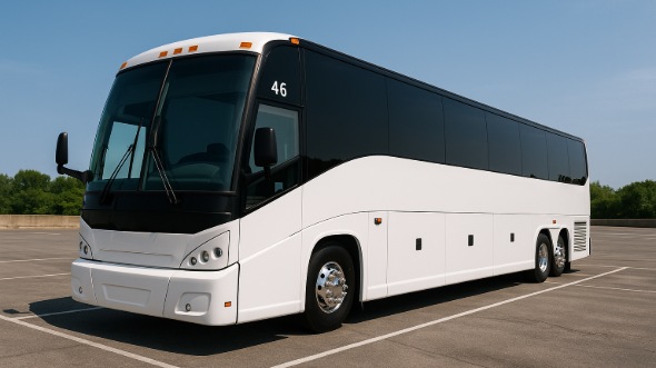 Exterior of Charter Bus Company Anaheim's 47 Passenger Charter Bus in Anaheim
