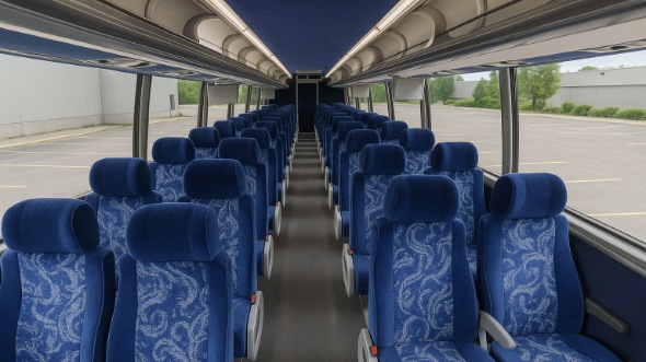 Interior of Charter Bus Company Anaheim's 47 Passenger Charter Bus in Anaheim