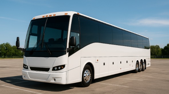 Exterior of Charter Bus Company Buena Park's 50 Passenger Party Bus in Buena Park