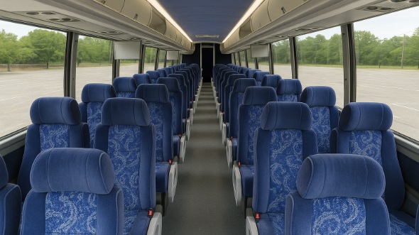 Interior of Charter Bus Company Anaheim's ADA Charter Bus in Anaheim