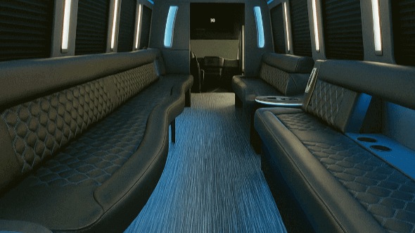 anaheim 50 passenger party bus inside